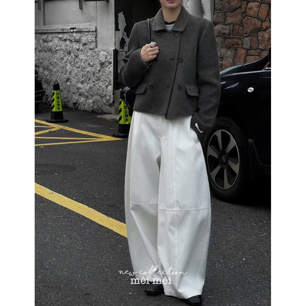 1229 Áo Dạ Ép Cúc Dọc 𝐐𝐮𝐢𝐧.𝐒𝐭𝐲𝐥𝐞 Áo Dạ 6 Cúc 3 Màu ME97F