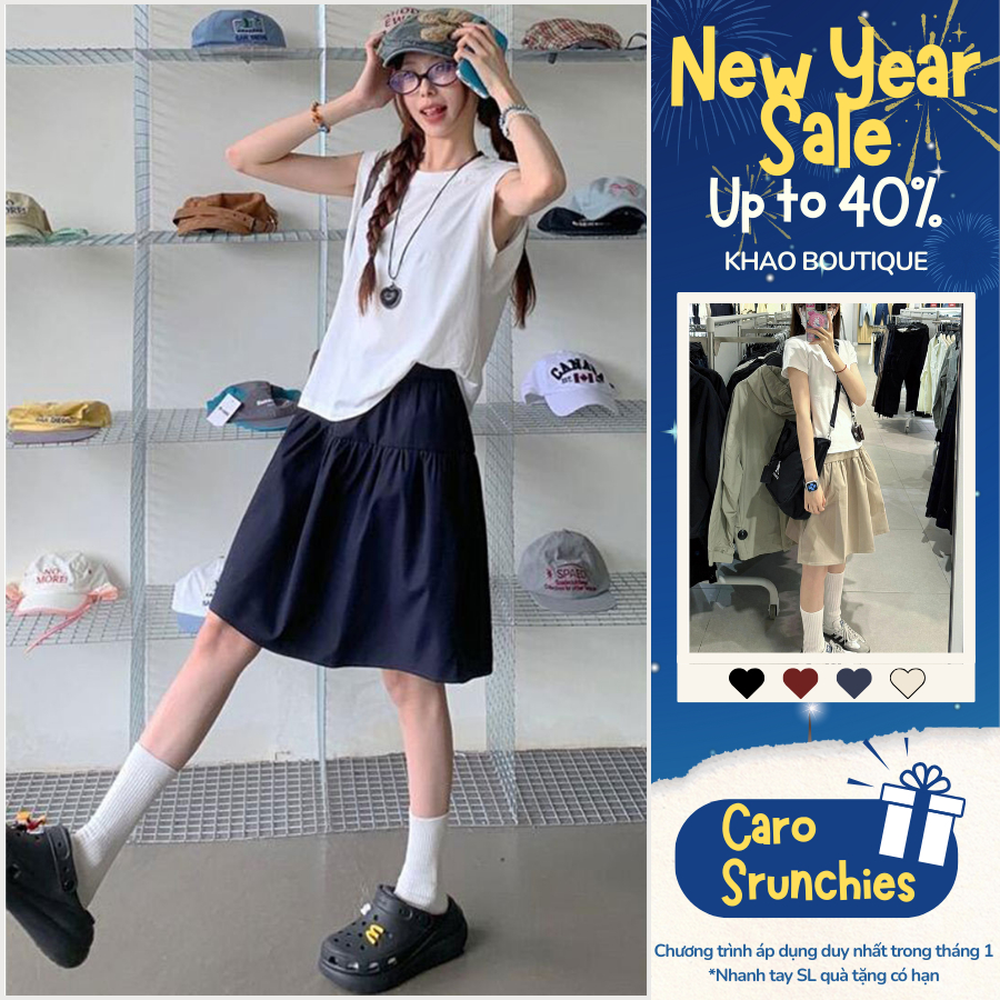 [KH03] Chân váy dài lửng Shoujo Girl, styles shoujo girl Nhật Bản | Khao Boutique