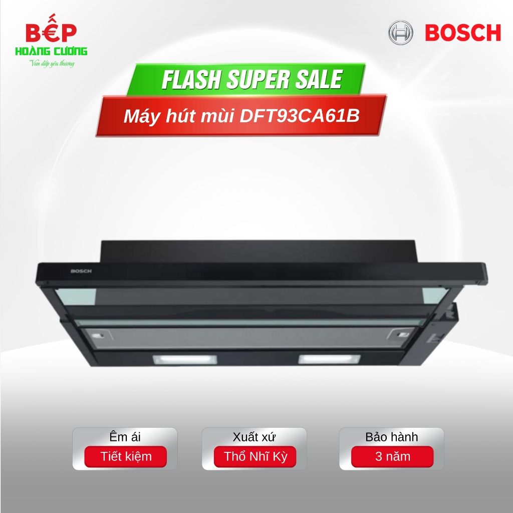 Máy hút mùi Bosch Serie 2 DFT93CA61B – 3 mức hút, đèn LED tiện lợi