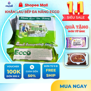  Thùng 10,6 ,5& 2 Gói Khăn Ướt Lau Bếp Đa Năng Gói 800Gr ECCO Dùng 1 Lần Khăn Ướt khăn lau ECCO 
