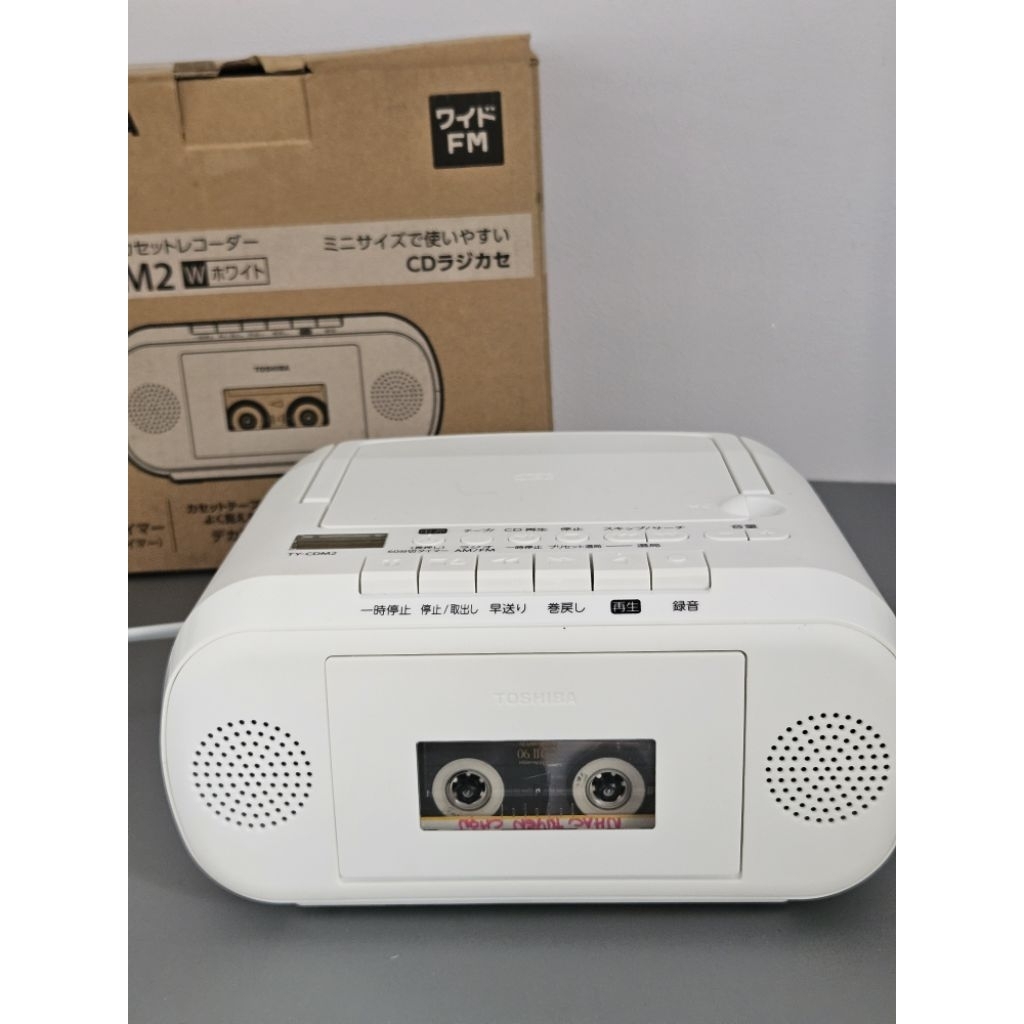 Máy ghi âm cassette radio CD Toshiba TY-CDM2(W) màu Trắng (Hàng Nhật Bãi)