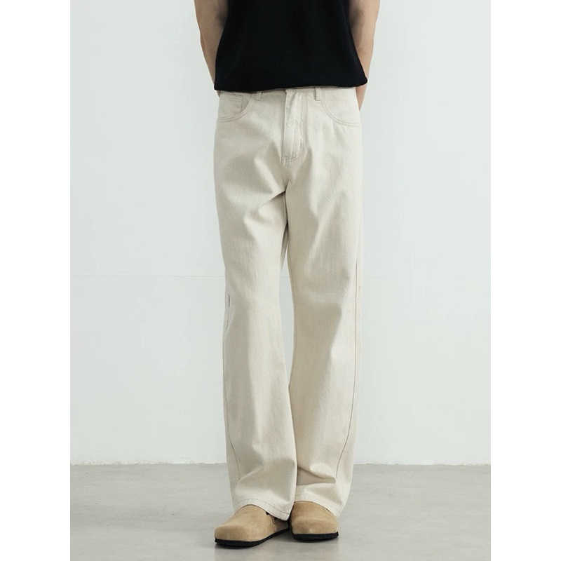 BEIGE WIDE STRAIGHT JEANS WHOSE - Quần jeans ống đứng Whose Studio 1685