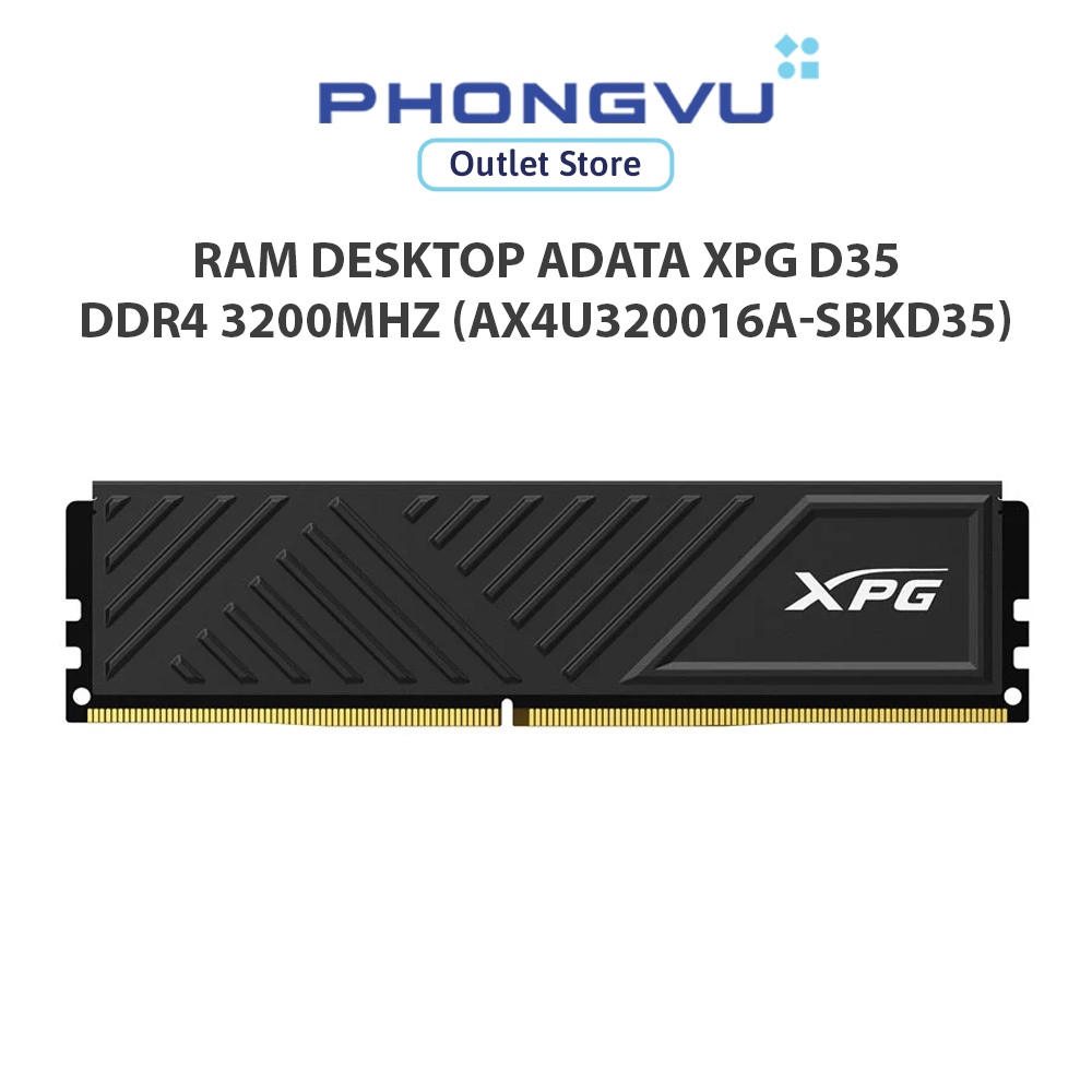 RAM desktop Adata XPG D35 (1 x 16GB) DDR4 3200MHz (AX4U320016G16A-SBKD35) - Bảo hành 60 tháng