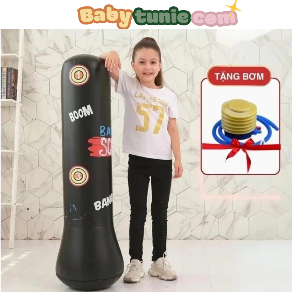 (TẶNG KÈM BƠM) Đồ chơi đấm bốc trẻ em tự cân bằng cho bé tập luyên thể dục thể thao tại nhà