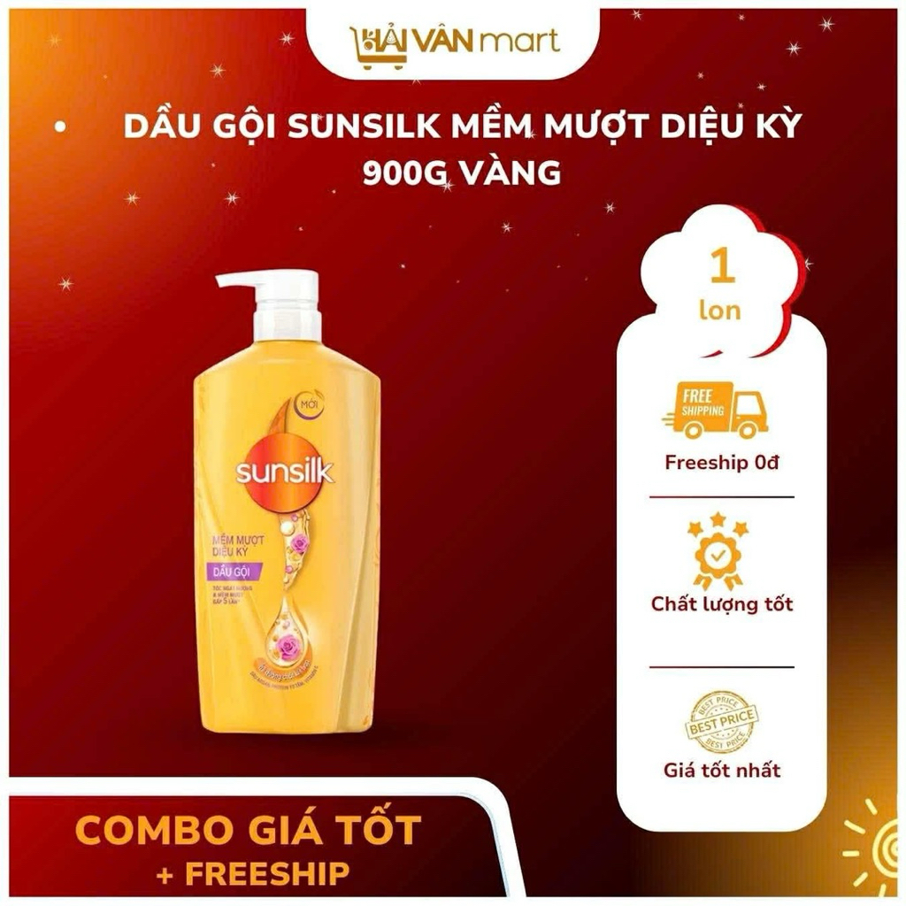 Dầu gội Sunsilk mềm mượt diệu kỳ( chai vàng) 900g