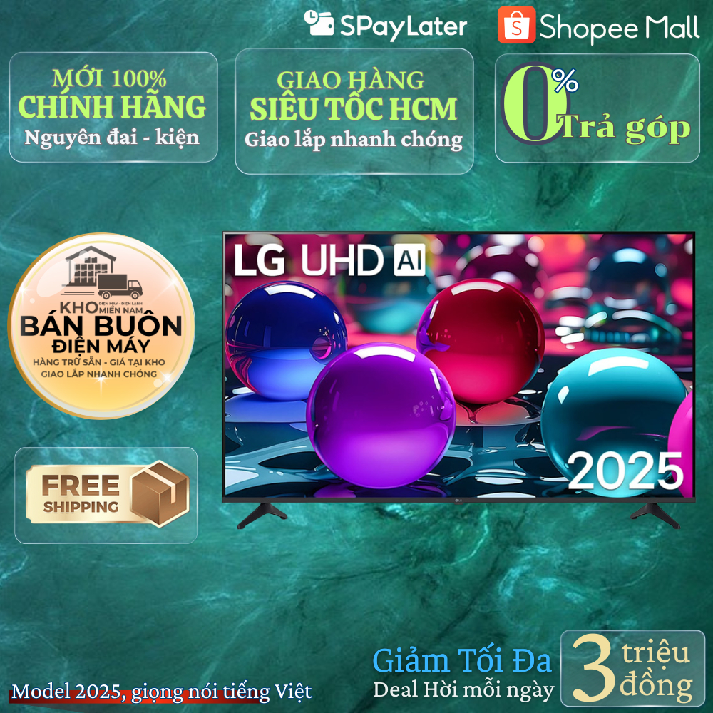 Smart Tivi LG 4K AI UA7350 – 65UA7350PSB & 43UA7350PSB, HDR10 Pro, webOS 24, model 2025