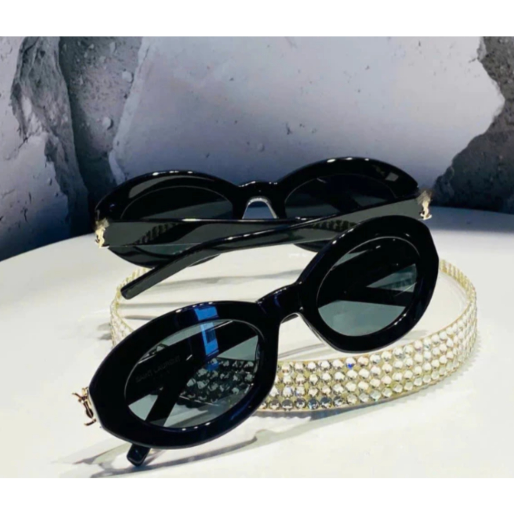 [Peinn] Mắt kính râm nữ mắt tròn oval Bự Store gọng nhựa cao cấp sang chảnh 2115