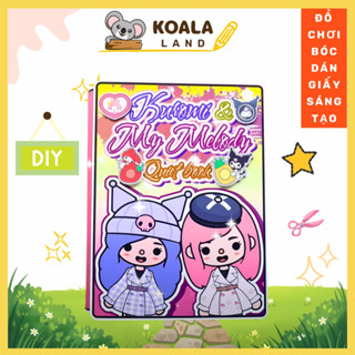  Đồ chơi giấy ngồi nhà búp bê bằng giấy tocaboca Wednesday Ngôi nhà của kuromi và My Melody thủ công 