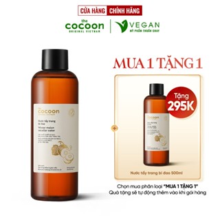  Nước tẩy trang bí đao The Cocoon Vietnam 500ml thuần chay cho da dầu mụn 