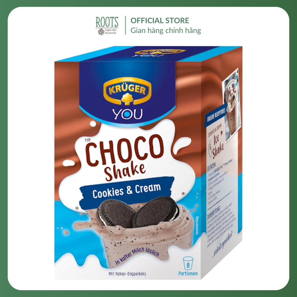 (Ship hỏa tốc) KRUGER - Bột Socola Hương Bánh Quy & Kem, Kruger You, Choco Shake, Cookies & Cream, 8