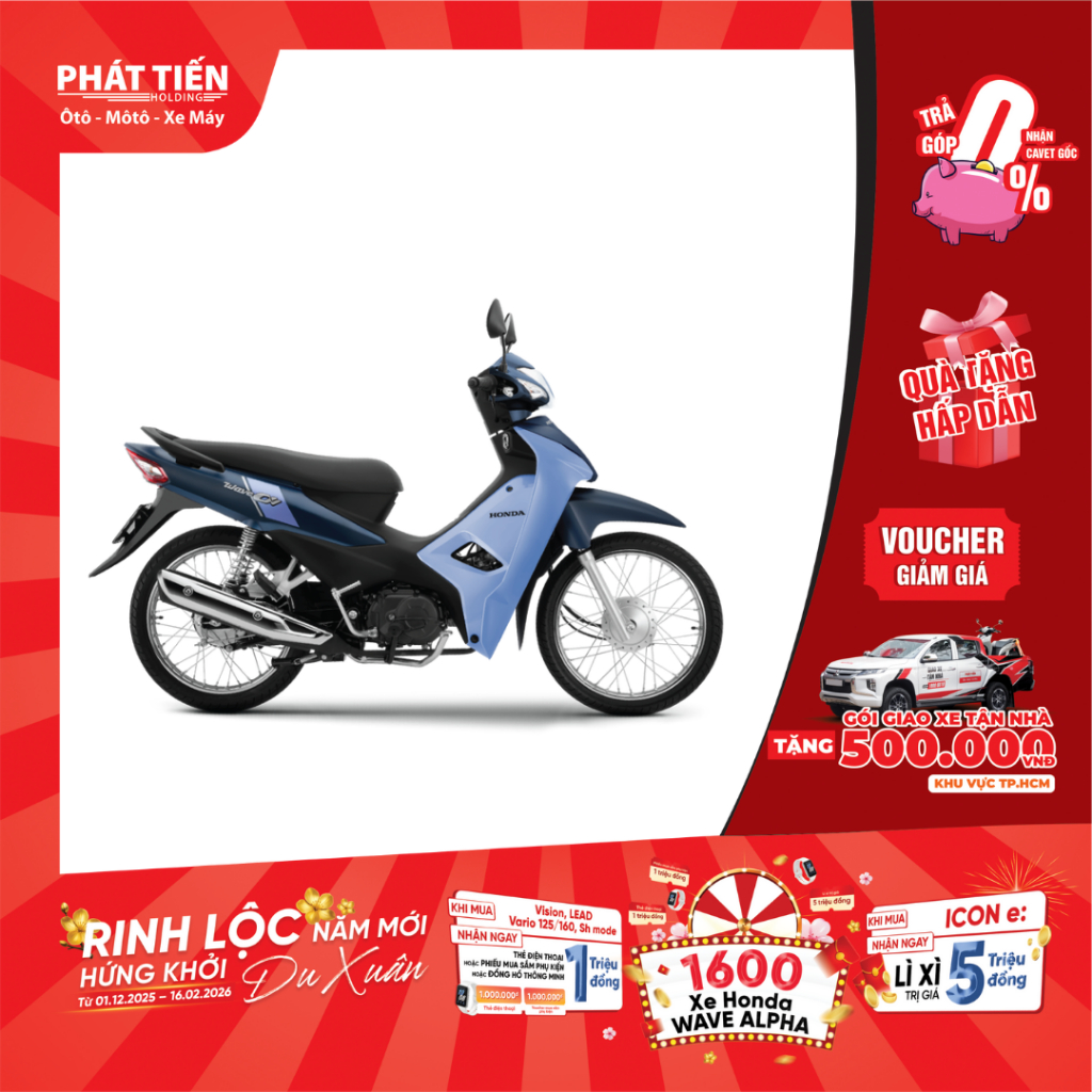  Xe máy Honda Wave Alpha Cổ Điển 2025 
