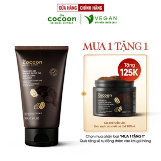  Tẩy Tế Bào chết Cà phê Đắk Lắk làm sạch da chết mặt cocoon 150ml - VEGAN mỹ phẩm thuần chay 