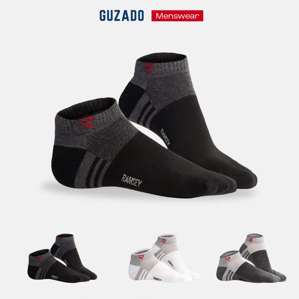 Tất Nam Cổ Ngắn GUZADO Êm Ái, Thấm Hút, Kháng Khuẩn, Khử Mùi Cực Tốt GTN01