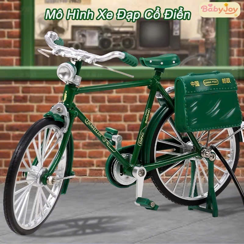 Xe Đạp Lắp Ráp DIY Bộ Lắp Ráp Xe Đạp Mini Hợp Kim Retro,Mô Hình Xe Đạp Cổ Điển Đồ Chơi Lắp Ráp Sáng 