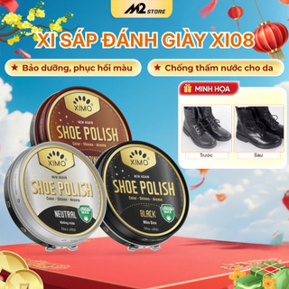  Xi đánh giày tăng độ bóng phục hồi màu và bề mặt da Xi sáp chống thấm nước Shoe Polish XIMO XI08 