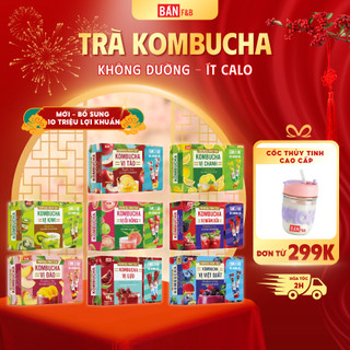  Trà Kombucha Dạng Gói Bổ Sung 10 Triệu Lợi Khuẩn Không Đường Healthy Tốt Cho Hệ Tiêu Hóa - Bản F&B 
