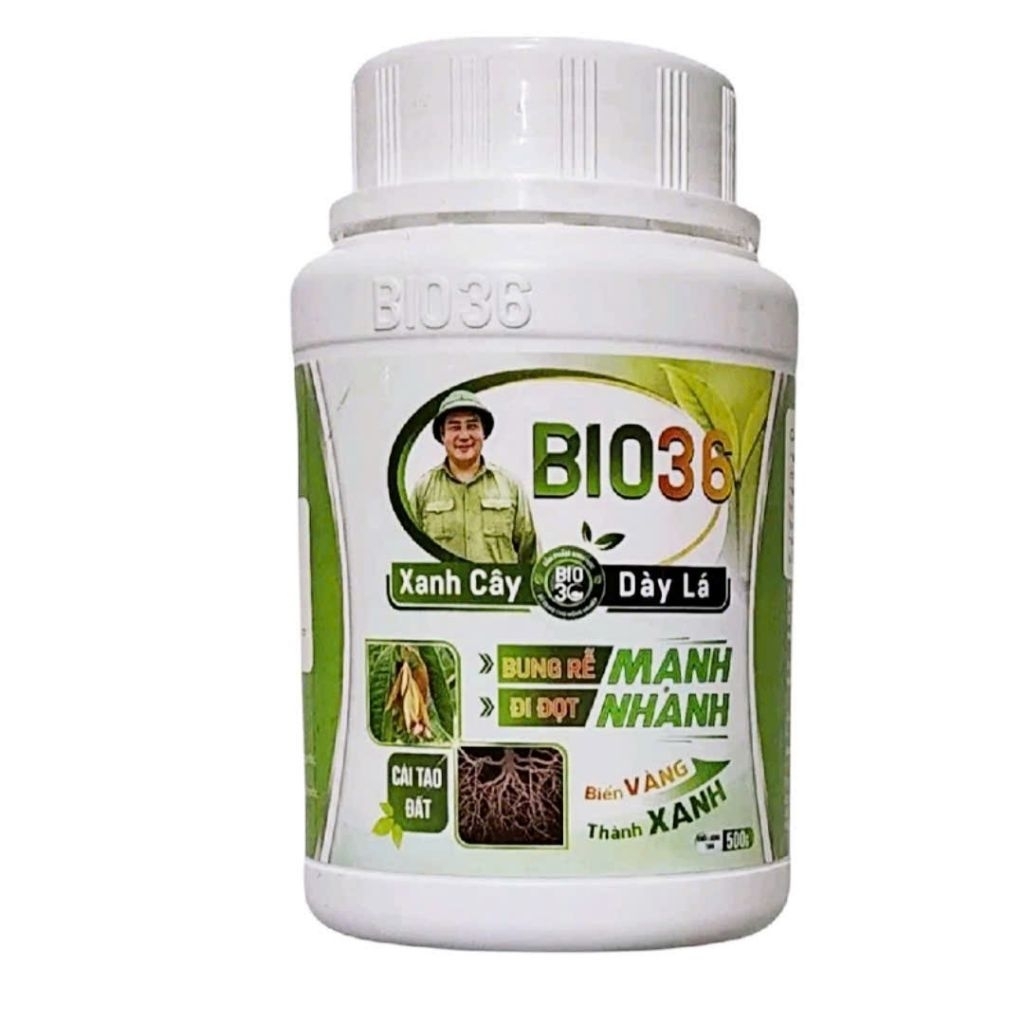 Phân bón bio 36 (hũ 500g) siêu kích rễ kích đọt, xanh cây dày lá, bio 36 hàng chính hãng, bio 36 siê