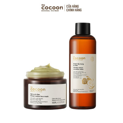 [MUA 2 GIẢM 40%] Combo 1 Mặt nạ bí đao 100ml + 1 Bigsize Nước tẩy trang bí đao 500ml