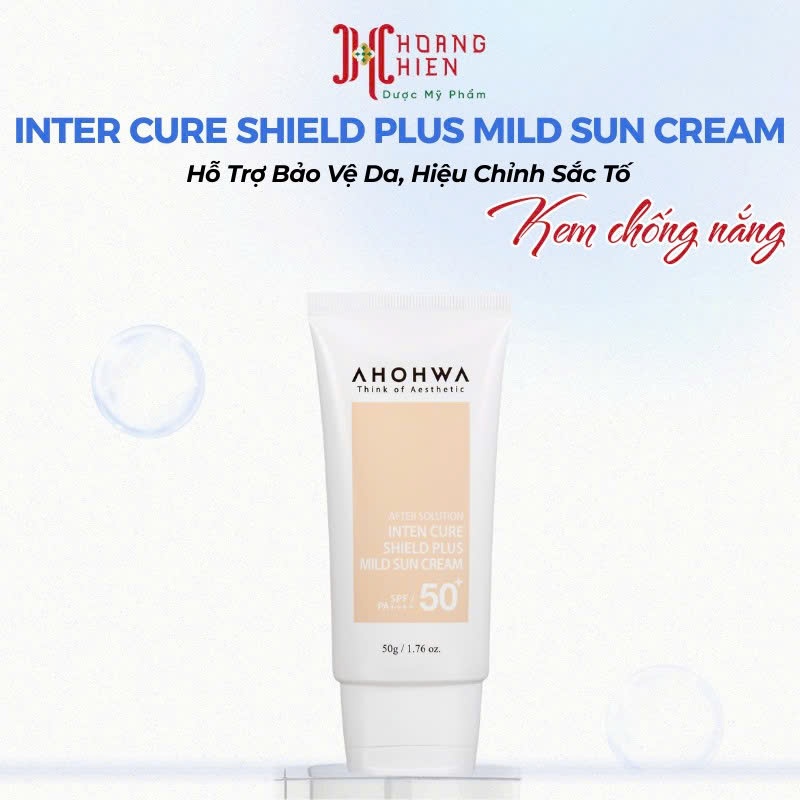 Kem Chống Nắng Phổ Rộng AHOHWA Mild Sun Cream SPF50+ PA++++ Tuýp 50g