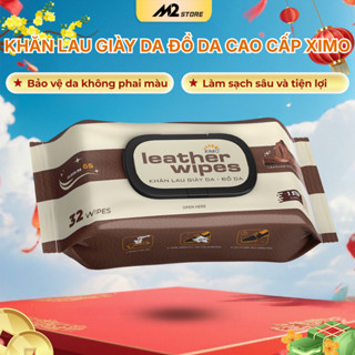  Khăn lau giày da đồ da cao cấp Ximo Leather Wipes 32 khăn Khăn lau đồ da bảo vệ da không phai màu 