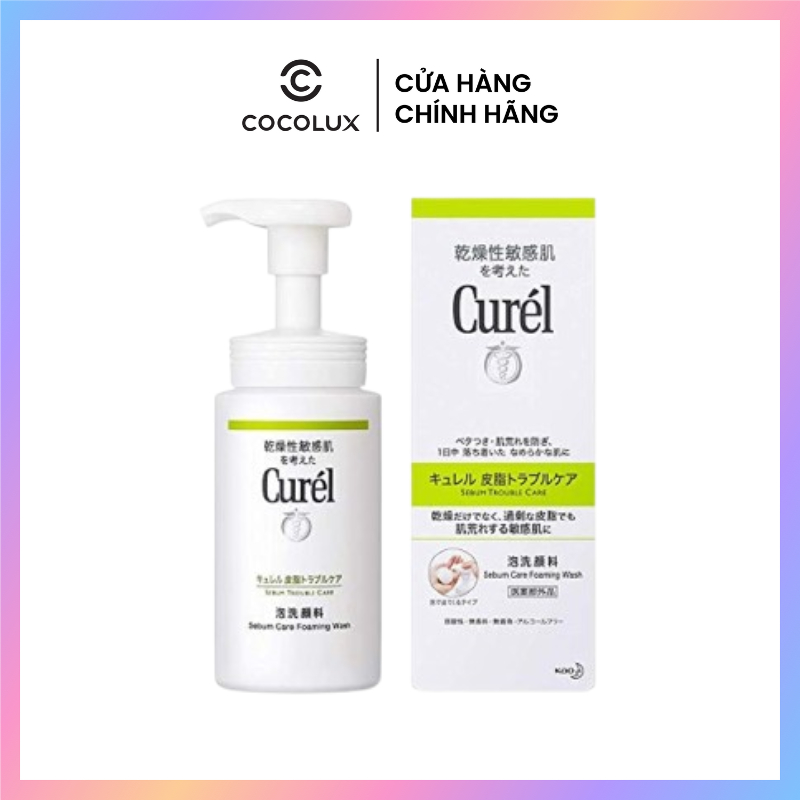 Sữa Rửa Mặt Curel Dạng Bọt Da Dầu 150ml