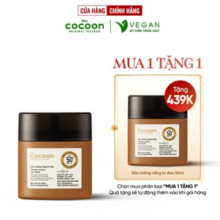  Bigsize - Sữa Kem chống nắng bí đao quang phổ rộng SPF 50 + PA ++++ Cocoon 50ml mỹ phẩm thuần chay 