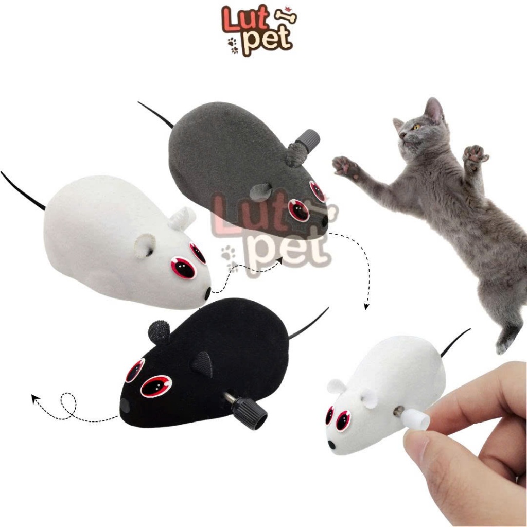 Chuột lên dây cót cho chó mèo, đồ chơi thú cưng - Lutpet