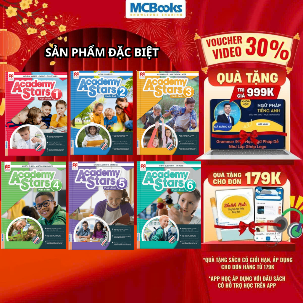 Sách - Academy Stars Pupil’s Book + Workbook - Sách học tiếng Anh cho trẻ chuẩn Cambridge