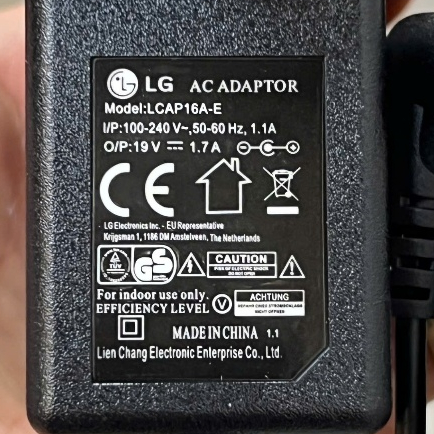 Dây nguồn màn hình máy tính LG 27MP59G-P xịn chính hãng