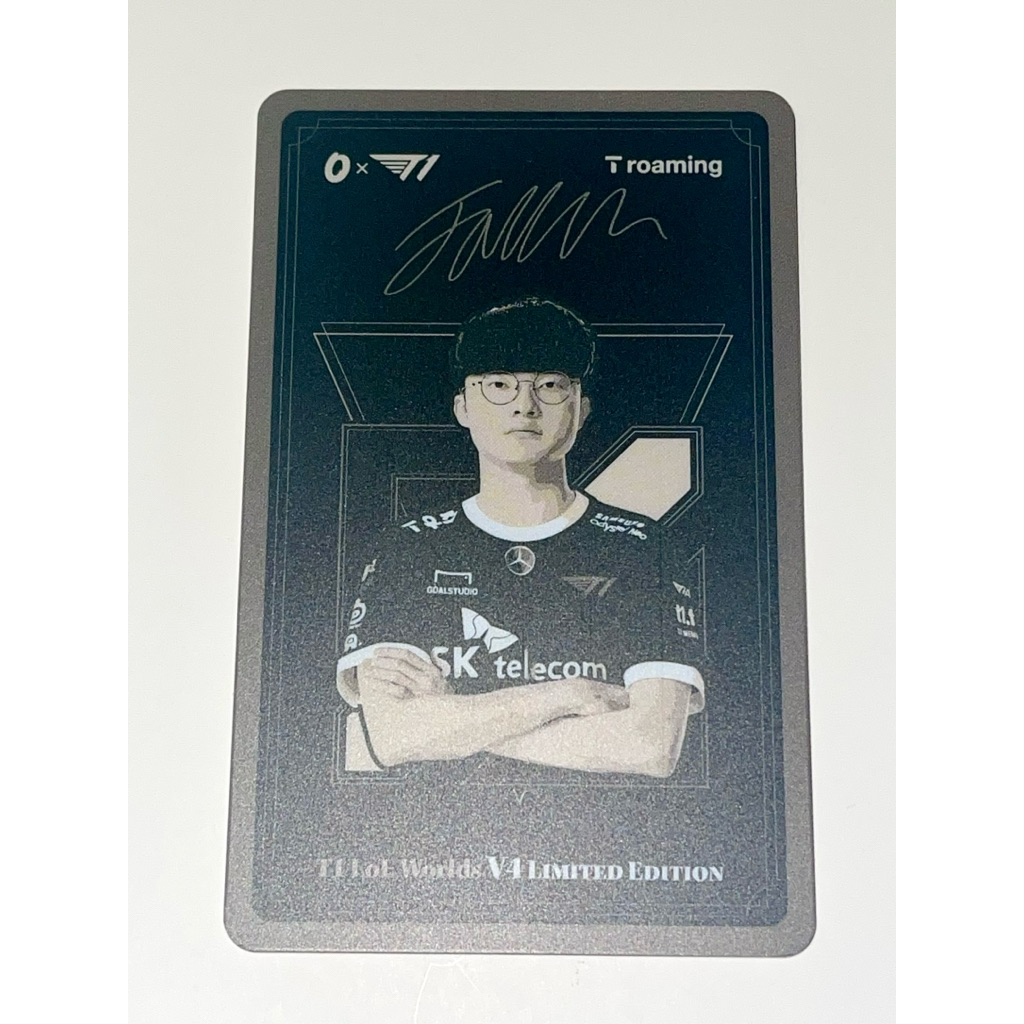 T1 Faker Card T-Roaming 2023 hàng limited, chính hãng (card pvc cứng chống nước, ib nếu muốn xem vid