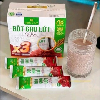 Bột gạo lứt Như Ý plus X3 hộp 20 gói hỗ trợ giảm cân, lấy lại vóc dáng hiệu quả - CNN3