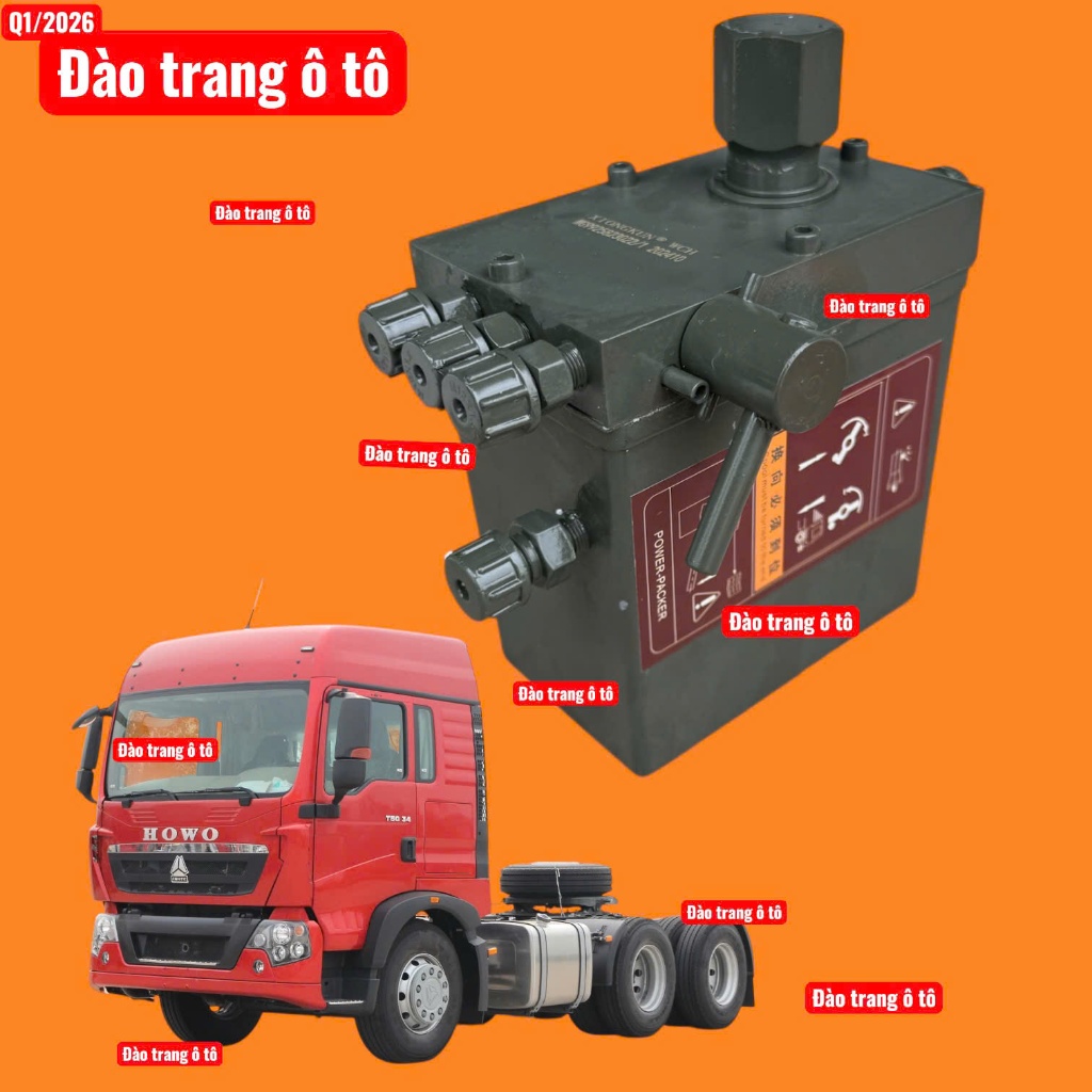 Kích cabin howo T5G xe đầu kéo howo KÍCH CA BIN HOWO A7 4 LỖ WG9925823022/1)