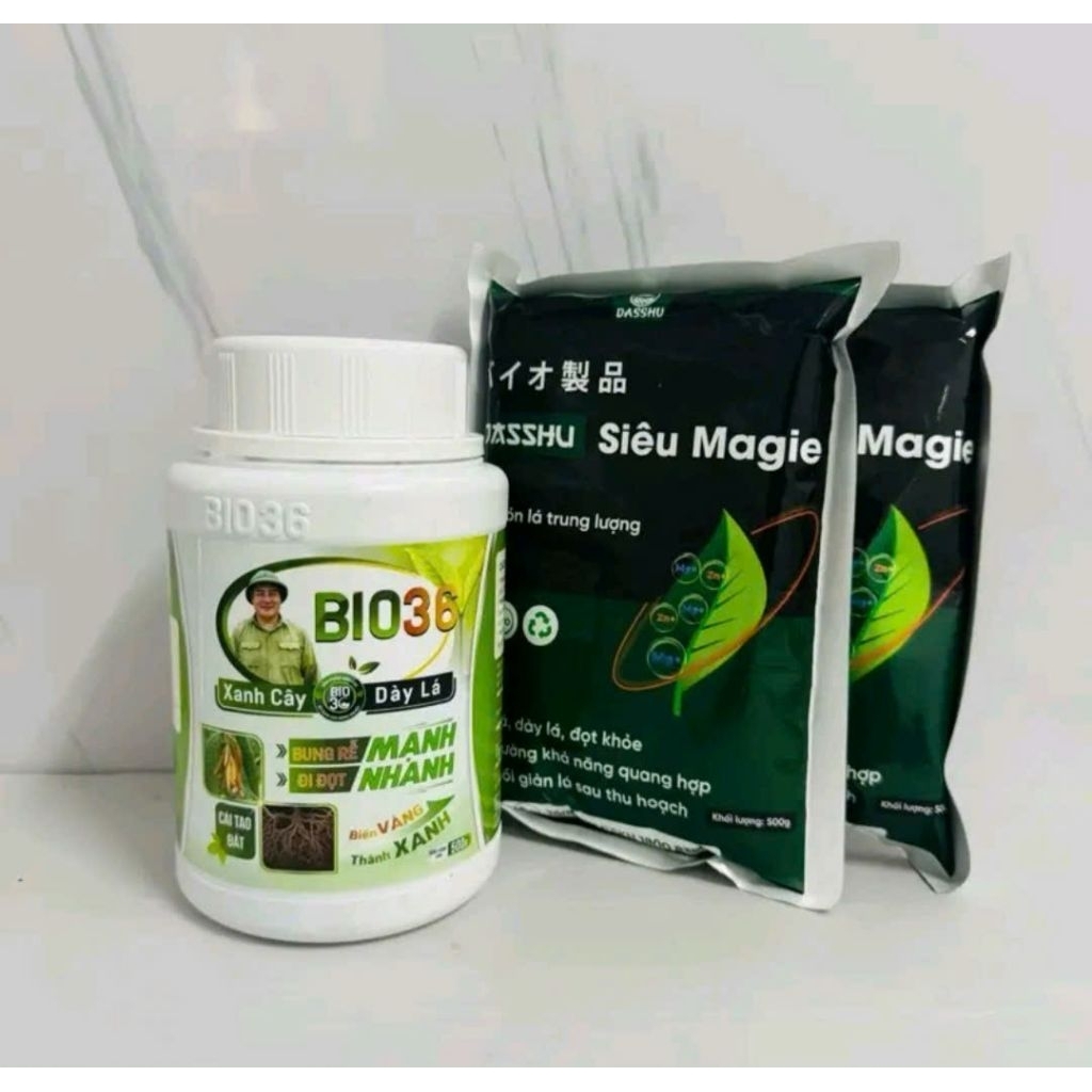 Combo Bio 36 500g tặng 2 gói siêu magie kẽm 500g/gói kích rễ mạnh, đi đọt nhanh, xanh cây dày lá, Bi