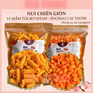   500GAM  Nui chiên giòn vị mắm tỏi bơ hành - ăn vặt healthy ngon bổ rẻ 