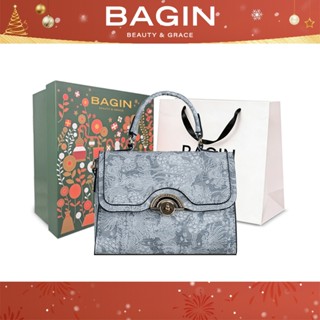  BAGIN Túi Quai Xách Nữ  Họa Tiết Thêu Sang Trọng Có Quai 