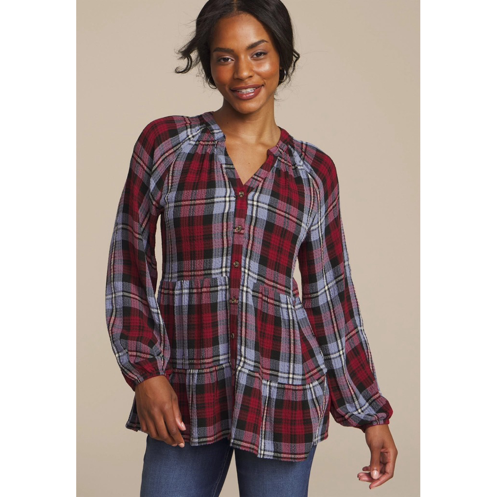 Áo babydoll xếp tầng có bigsize