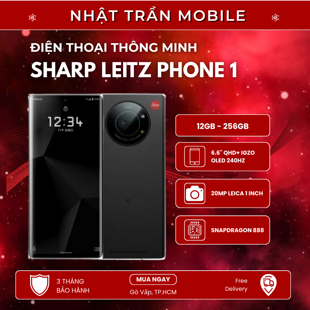 Điện Thoại Sharp Leitz Phone 1 (12GB - 256GB) Camera Leica 1 Inch, Chụp Ảnh Siêu Đẹp, Màn 240Hz
