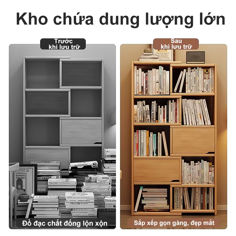 ALVIN Kệ sách tủ gỗTiết kiệm không gian thân thiện với môi trường và an toàn | BigBuy360 - bigbuy360.vn
