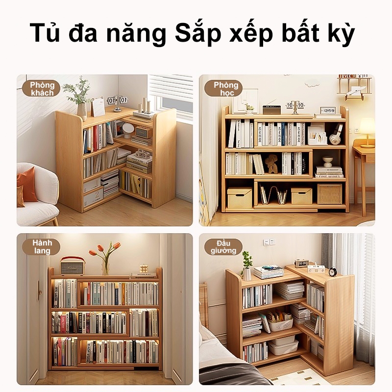 ALVIN Kệ sách tủ gỗTiết kiệm không gian thân thiện với môi trường và an toàn | BigBuy360 - bigbuy360.vn