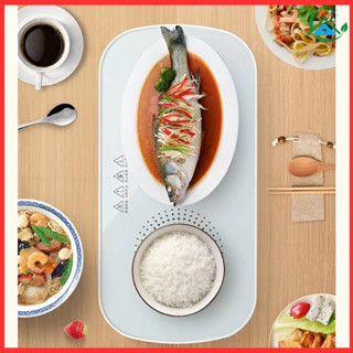 Khay hâm nóng đồ ăn gọn nhỏ tiện lợi dễ dàng vệ sinh giữ ấm lâu.