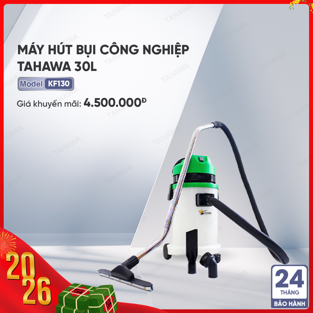 Máy Hút Bụi Công Nghiệp Tahawa 30L KF130 Thùng Nhựa (Green)