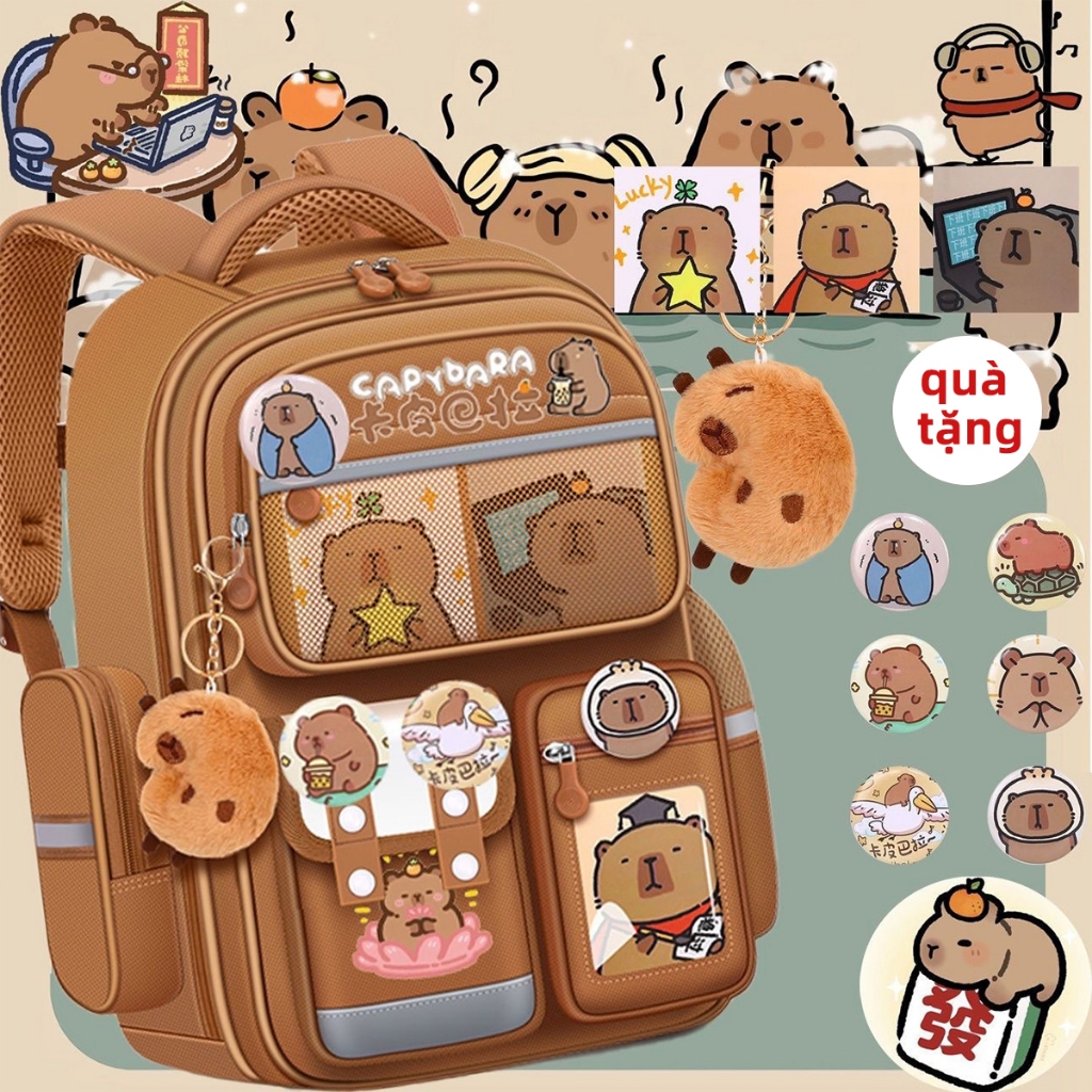 [DOTDING] Balo Melody 2025 cho học sinh tiểu học -chống gù Capybara Balo Chống thấm nước