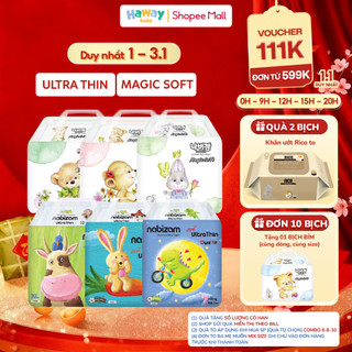  Tã Bỉm NABIZAM Từ 3kg Đến 25kg Quy Cách 20-50 Miếng Nội Địa Hàn Êm Mỏng Vượt Trội Chống Tràn HAWAY 