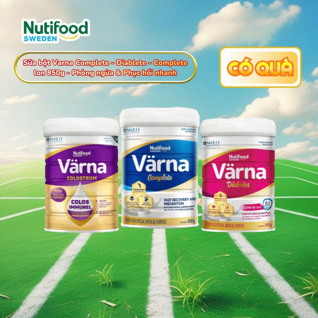 [CÓ QUÀ] Sữa bột Varna Complete - Diablete - Complete lon 850g - Phòng ngừa & Phục hồi nhanh