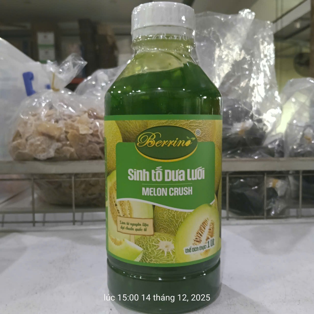 Sinh tố dưa lưới Berrino chai 1 lít
