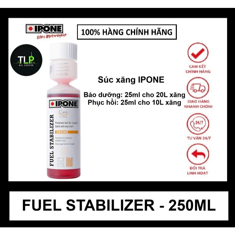 PHỤ GIA CHỐNG ĐÓNG CẶN & ỔN ĐỊNH NHIÊN LIỆU IPONE FUEL STABILIZER NHẬP KHẨU PHÁP - 250ML