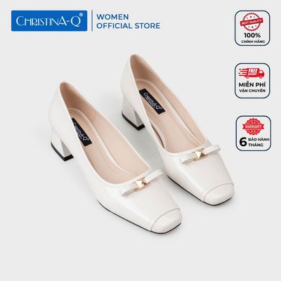 Giày Nữ Cao Gót Bít Mũi Vuông CHRISTINA-Q GBV161I