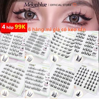    99K 4Hộp  6 hàng mi giả có keo sẵn lông mi giả tách sợi Mi Cáo Anime Cụm +Mi Dưới Thể Tái Sử 
