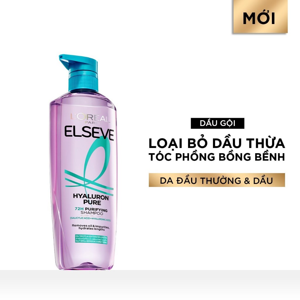 Dầu Gội L'oreal Elseve Hyaluron Pure 72H Purifying Shampoo 620ml | BigBuy360 - bigbuy360.vn