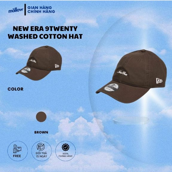 MŨ NEW ORE 9TWENTY WASHED COTTON HAT, TĂNG CHỈNH KÍCH THƯỚC THEO VÒNG ĐẦU, HÌNH THÊU SẮC NÉT TINH TẾ